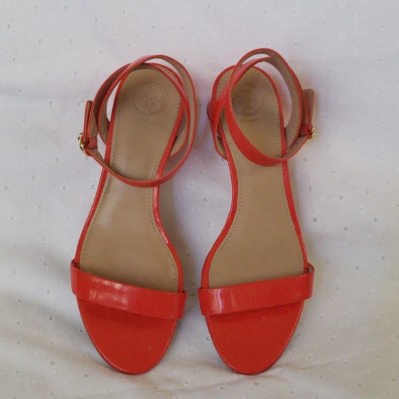 Tory Burch Winona Orange Patent Leather size 8M - Picture 7 of 9
